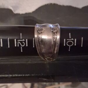 STAR SILVER PLATE SPOON RING